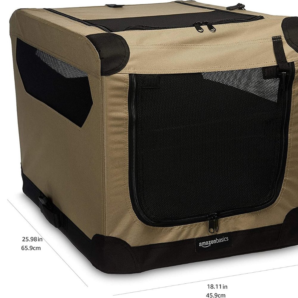 26" Amazon Basics Portable Folding Soft Dog Travel Crate Kennel